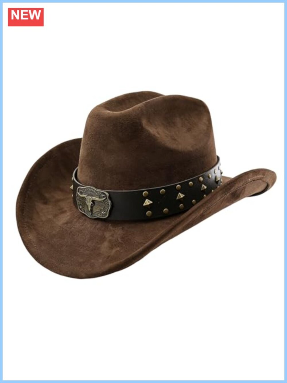 Unisex Western Cowboy Hat Wide Brim Felt Adjustable Costume Party Outdoor